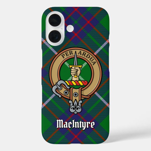 Coques Case-Mate iPhone Clan MacIntyre Crest sur la chasse Tartan (Verso)