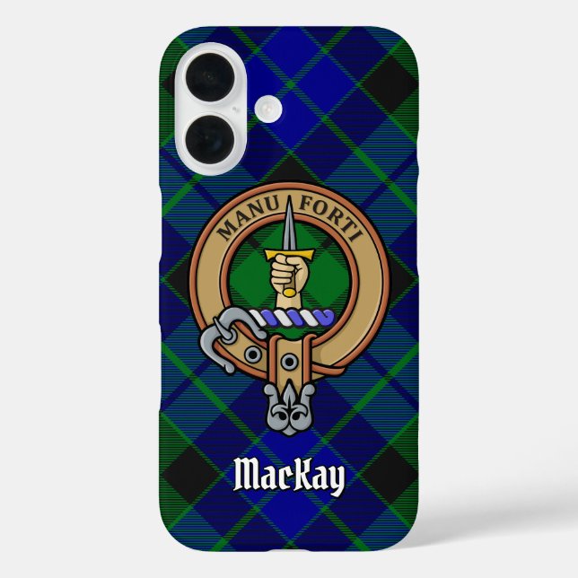 Coques Case-Mate iPhone Clan MacKay Crest sur Tartan (Verso)