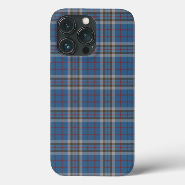 Coques Case-Mate iPhone Clan Plaid Thompson gris bleu Check Tartan (Verso)