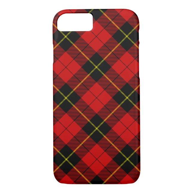 Coques Case-Mate iPhone Clan rouge et noir Wallace Tartan (Dos)