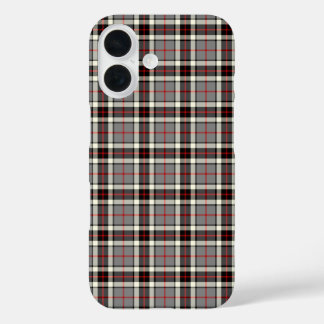 Coque Pour iPhone 16 Clan Thompson habit Tartan gris et rouge plaid