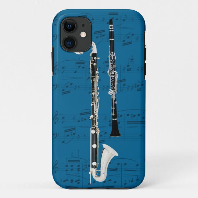Coques Case-Mate iPhone Clarinettes et cas de téléphone de musique. (Dos)