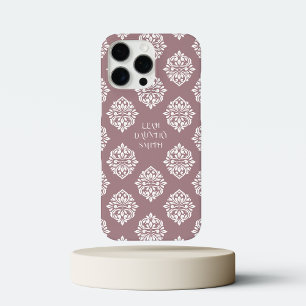 Coques iPhone 16 Pro Max Classé Damask Regency Mountbatten rose