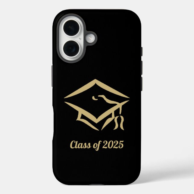 Coques Case-Mate iPhone Classe de graduation de 2025 BLKVMG Personnaliser  (Verso)