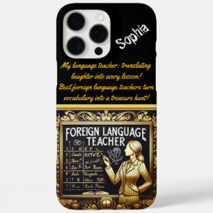 Coques iPhone 16 Pro Max Classe Élégante Avec Enseignant Inspirant