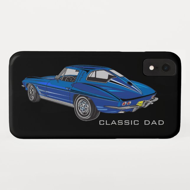 Coques Case-Mate iPhone Classic 63 Blue Corvette Smartphone Case Mate (Dos (Horizontal))