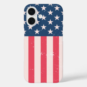 Coque Pour iPhone 16 Classic American Flag Grunge