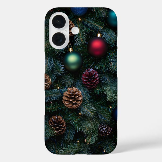 Coques Case-Mate iPhone Classic Elegant Christmas Tree Ornaments (Verso)