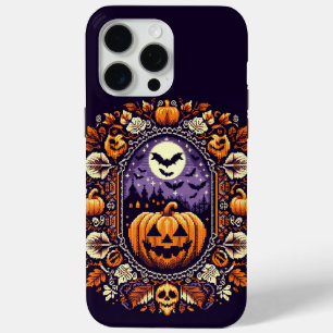 Coque iPhone 15 Pro Max Classic Fair Isle Halloween/citrouille