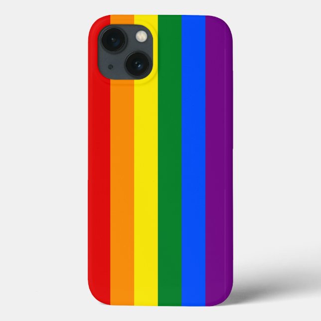 Coques Case-Mate iPhone Classic LGBTQ Rainbow Pride drapeau (Verso)