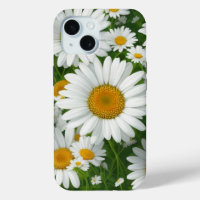 Classic marguerite motif blanc champs fleuris verd