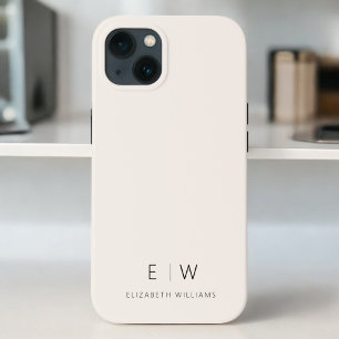 Case-Mate iPhone Case Classic Neutre Moderne Minimaliste Nom Monogramme
