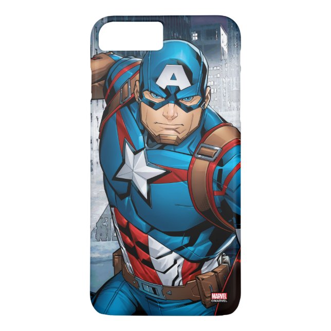 Coques Case-Mate iPhone Classique Avengers | Capitaine America avance (Dos)