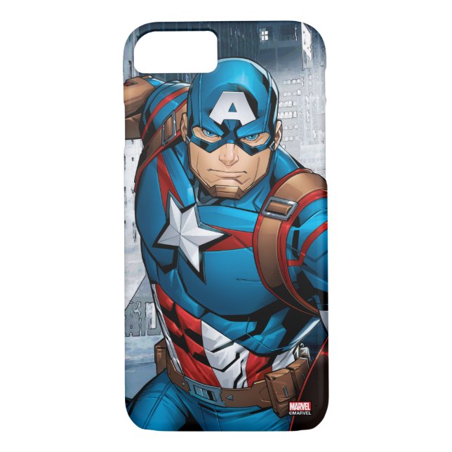 Coques Case-Mate iPhone Classique Avengers | Capitaine America avance (Dos)