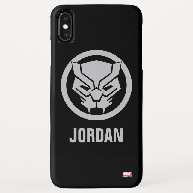 Coques Case-Mate iPhone Classique Avengers | Icône Panthère noire (Dos)