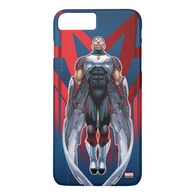 Coques Case-Mate iPhone Classique Avengers | Insigne d'icône de faucon (Dos)