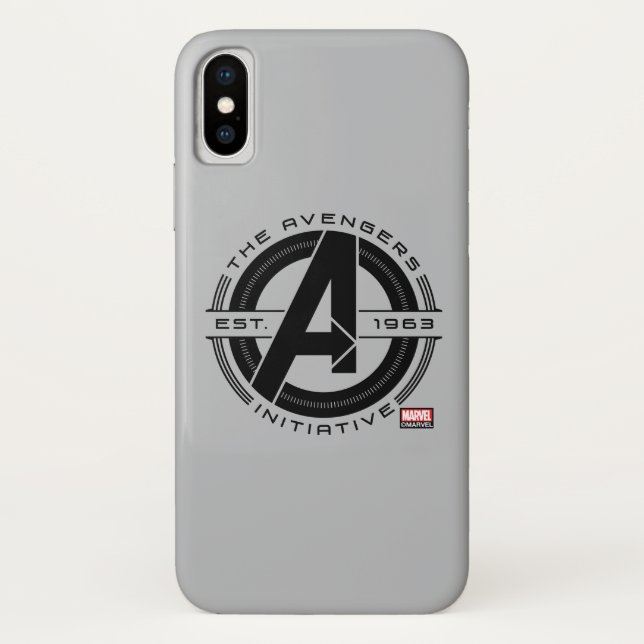Coques Case-Mate iPhone Classique Avengers | Logo de lentilles de l'initia (Dos)