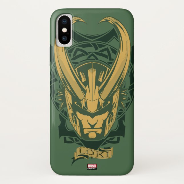 Coques Case-Mate iPhone Classique Avengers | Norse Loki Graphic (Dos)