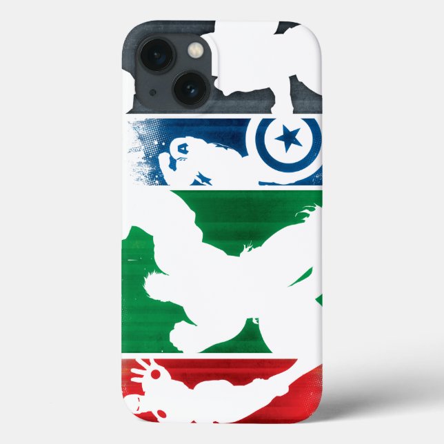 Coques Case-Mate iPhone Classique Avengers | Silhouettes Paint Swatch (Verso)