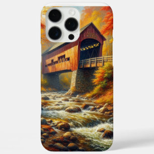 Coques iPhone 16 Pro Max classique, pont couvert d'automne