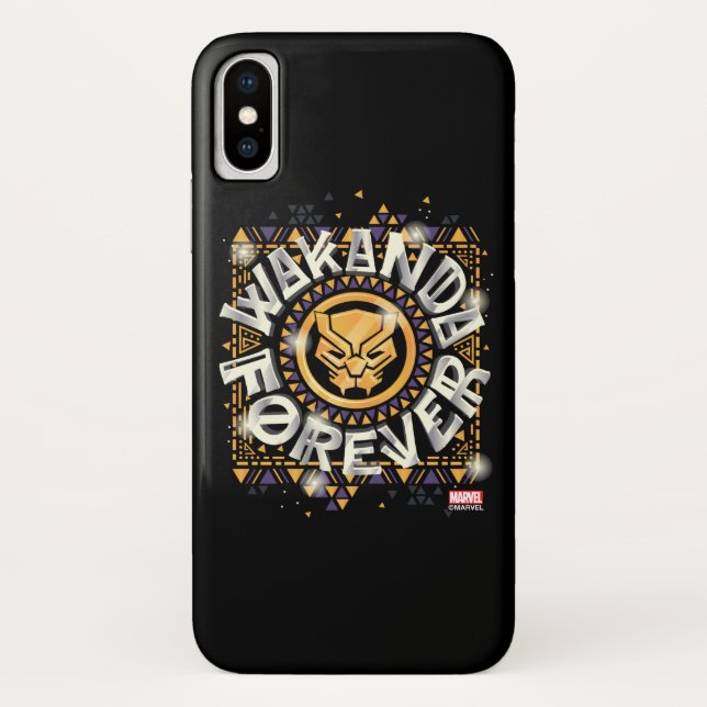 Coques Case-Mate iPhone Classiques Avengers | Graphique Golden Wakanda For (Dos)