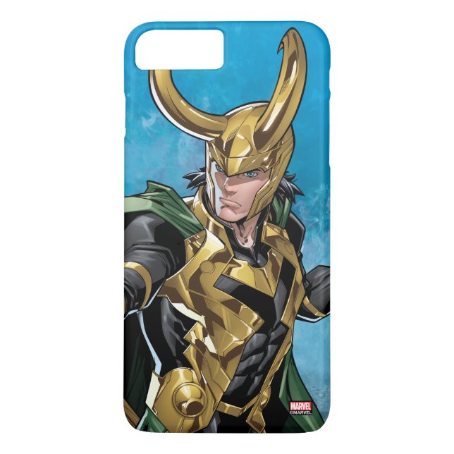 Coques Case-Mate iPhone Classiques Avengers | Loki avec bâton (Dos)