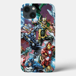 Etui iPhone 13 Classiques Avengers Loki et Géants de Glace