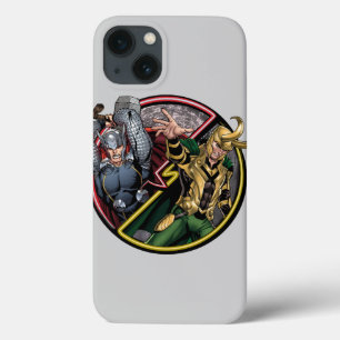 Etui iPhone 13 Classiques des Avengers Thor contre Loki