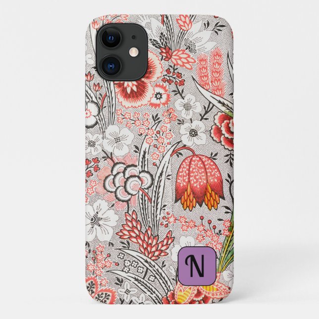 Coques Case-Mate iPhone Classy paisley motif Initiales cadeau pour elle (Dos)