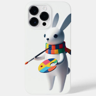 Coque Pour Pour iPhone 14 Pro Max Claude le lapin blanc joyeux peintre