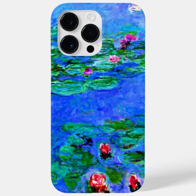 Coques Case-Mate iPhone Claude Monet art : Lys à eau (rouge) (Verso)