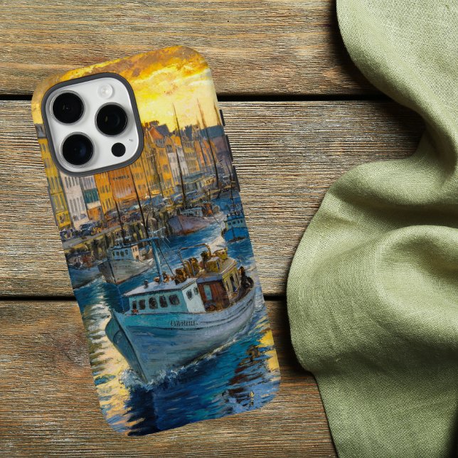 Coques Case-Mate iPhone Claude Monet impressionniste design Boat in River (Créateur téléchargé)