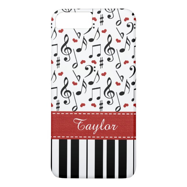 Coques Case-Mate iPhone Clavier de piano rouge (Dos)
