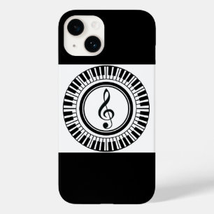 Coque Pour iPhone 14 Clé d'arbre dans les touches de piano