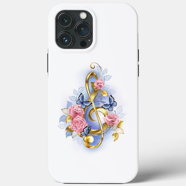 Coques Case-Mate iPhone Clé de fer avec roses roses roses (Verso)