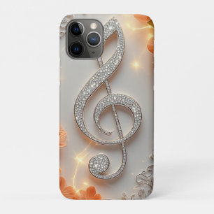 Case-Mate iPhone Case Clé de sol étincelante Élégance Diamant Musique✨