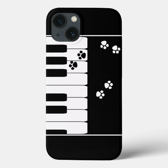 Coques Case-Mate iPhone Clés de piano et pattes de pieds de chat (Verso)