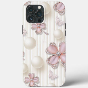 Case-Mate iPhone Case Clovers à 4 feuilles de diamant rose