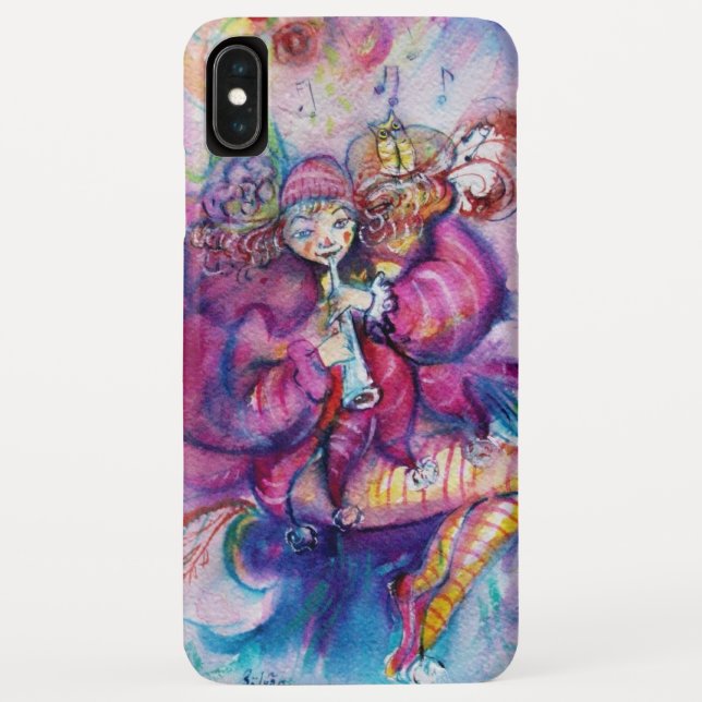 Coques Case-Mate iPhone CLOWN ROSE MUSICAL AVEC CHOUETTE Notes de Musique (Dos)