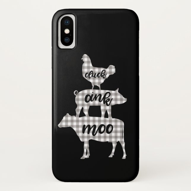 Coques Case-Mate iPhone Cluck Oink Moo Chicken Cow Cow Pig Ferme (Dos)