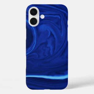 Coques iPhone 16 Plus Cobalt bleu arrière - plan texturé artisanal
