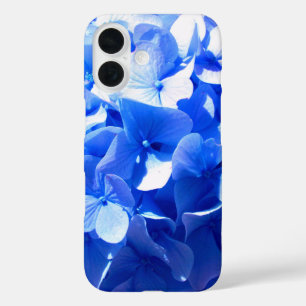 Coque Pour iPhone 16 Cobalt bleu floral élégant bleu hydrangées