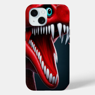 Coque Pour iPhone 15 Cobra serpent avec des écailles rouges vibrantes e
