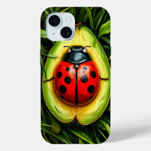 Coque Pour iPhone 15 Coccinelle sur l'herbe