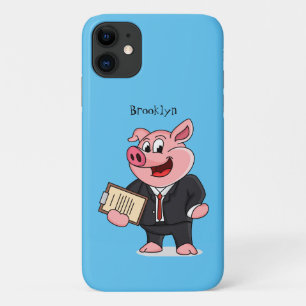 Case-Mate iPhone Case Cochon amusant en costume d'affaires dessin animé