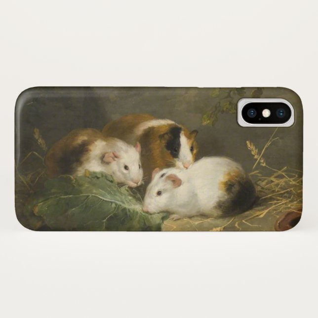 Coques Case-Mate iPhone Cochons de Guinée (par George Morland) (Dos (Horizontal))