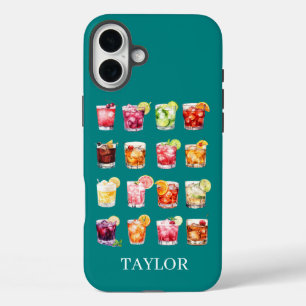 Coques iPhone 16 Plus Cocktails à gogo Monogrammés