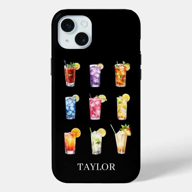 Coques Case-Mate iPhone Cocktails Cocktails Cocktails Monogrammed (Verso)