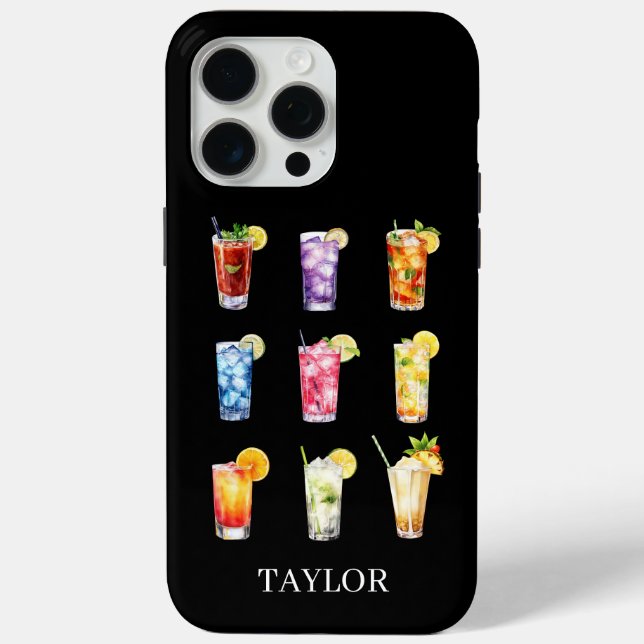 Coques Case-Mate iPhone Cocktails Cocktails Cocktails Monogrammed (Verso)