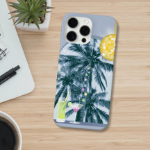 Cocktails Disco Ball Palms sur Blue